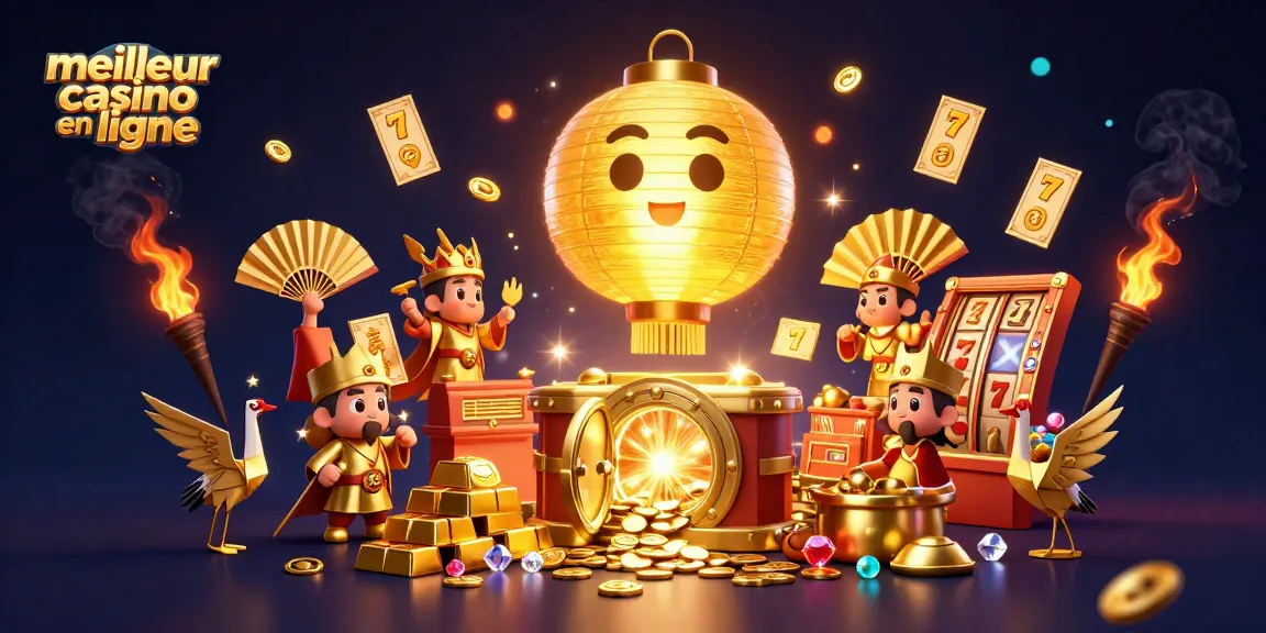 Découvrez le meilleur casino en ligne avec notre illustration captivante d'une scène de jeu pleine de surprises et de richesses.