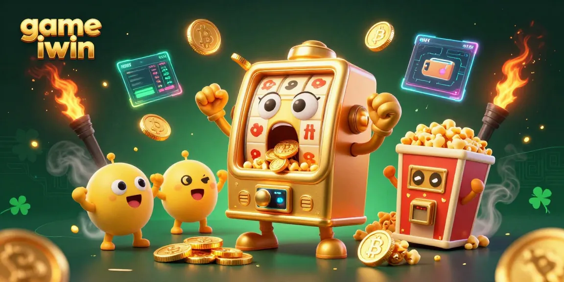 Experience the excitement of game iwin with a stunning jackpot celebration and glowing crypto elements.
