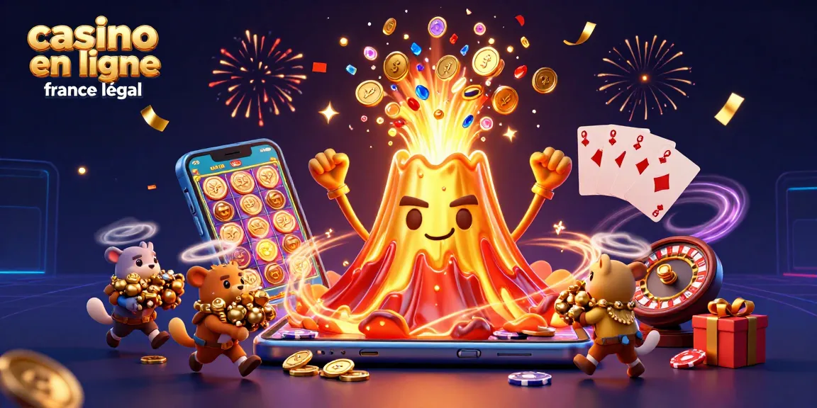 Jeu captivant au casino en ligne France légal avec un volcan en or et des trésors