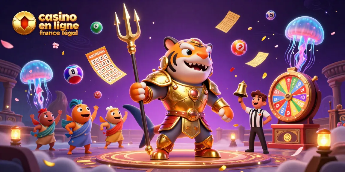 Engagez-vous dans l'univers du casino en ligne France légal avec une scène pleine de vie et de jeux.