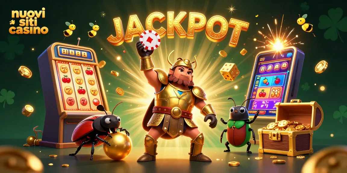 Scopri i nuovi siti casinò attraverso un'avvincente illustrazione 3D con elementi di casinò.