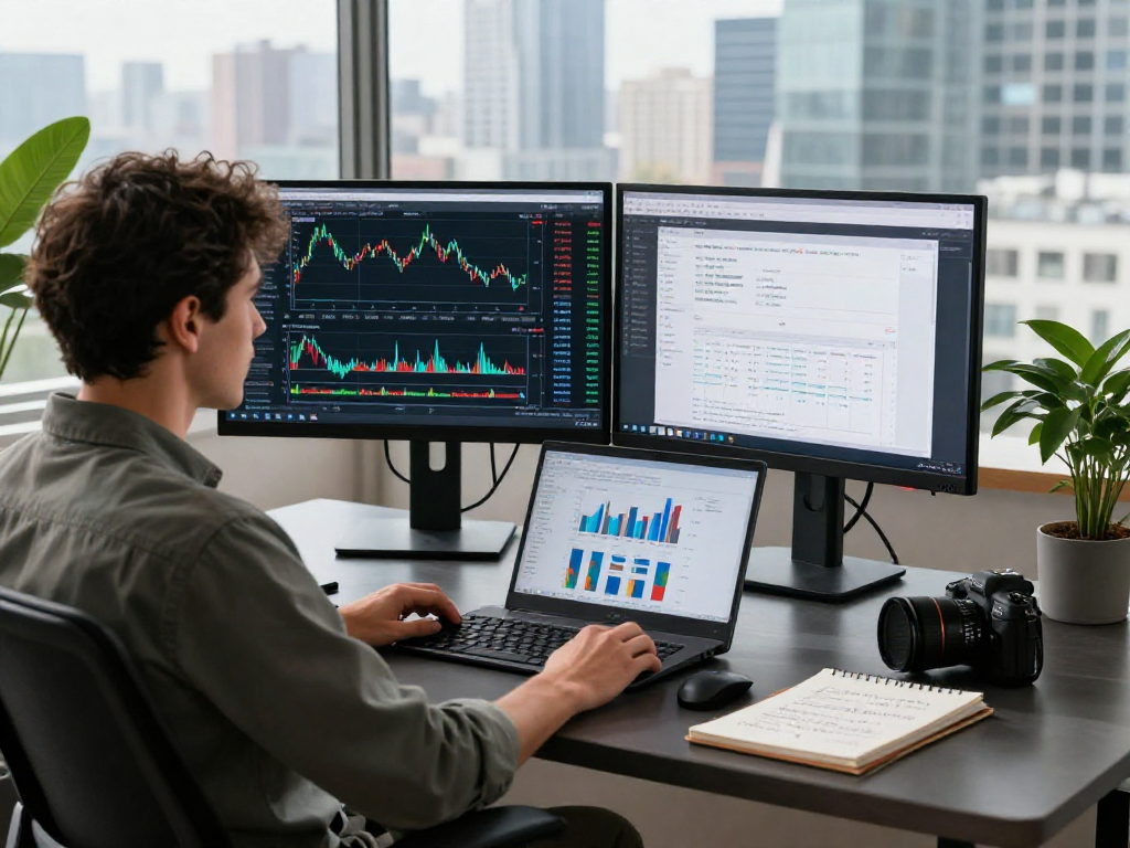 MetaTrader 5 workspace with trader analyzing market depth and financial charts.