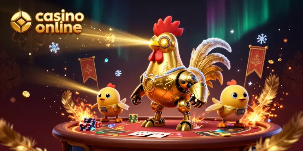 Juega en un casino online mientras disfrutas de un emocionante ambiente de póker con robots y drones renacuajo.