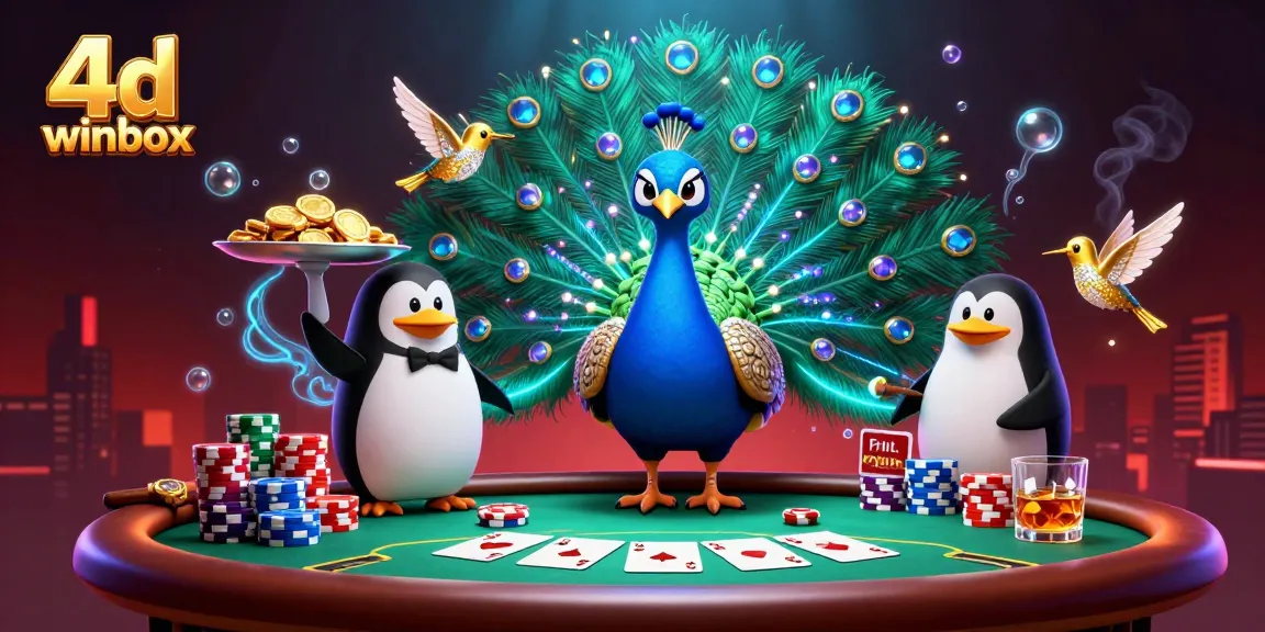 Experience thrilling gameplay with the vibrant 4d winbox casino illustration featuring colorful poker elements.