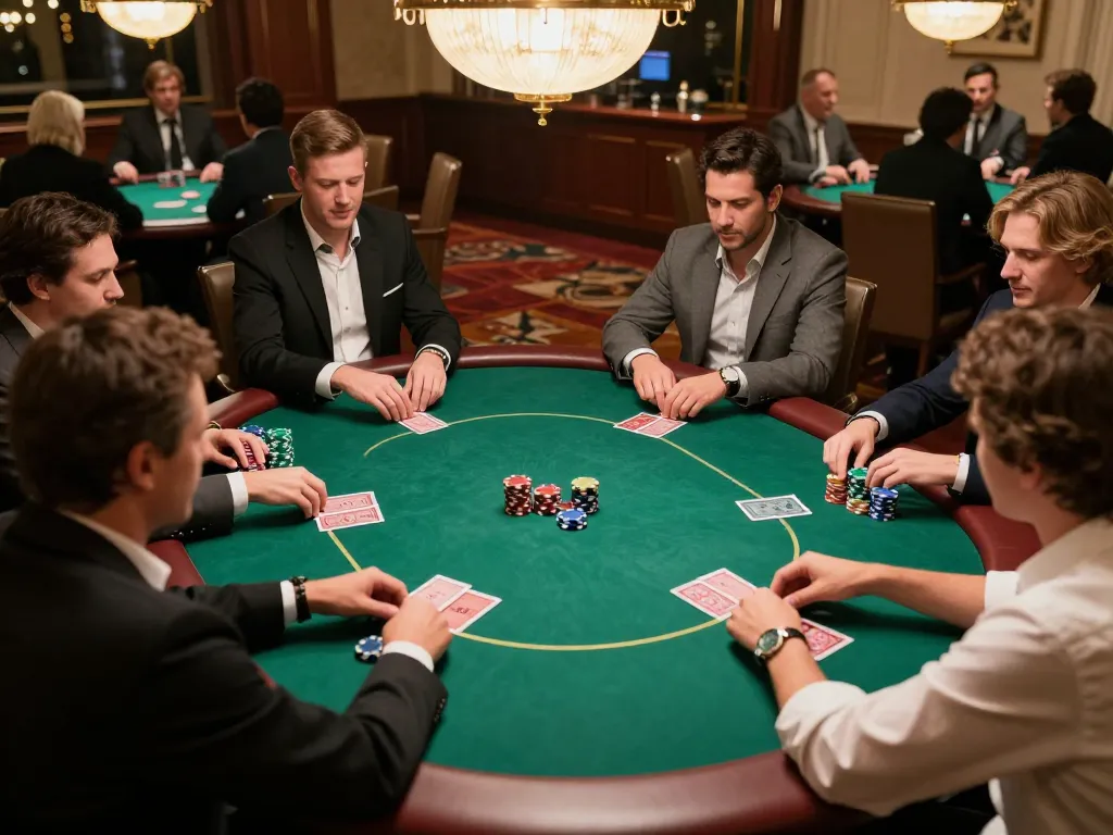 Engaging poker players strategizing in a luxurious setting at G28 casino.