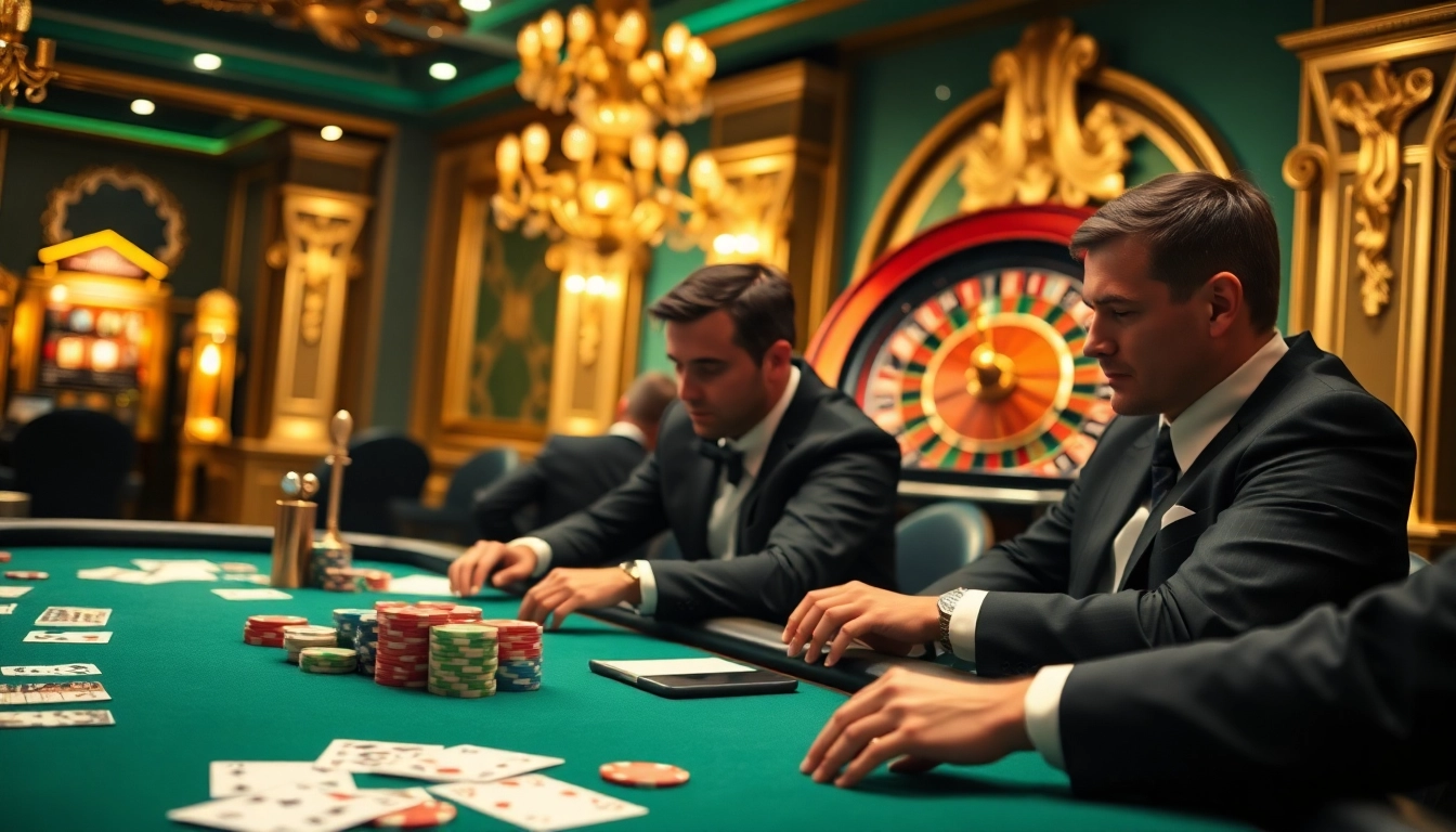 Ressentez l'excitation du casino en ligne 2026 avec des jetons de poker vibrants à une table de haute mise.