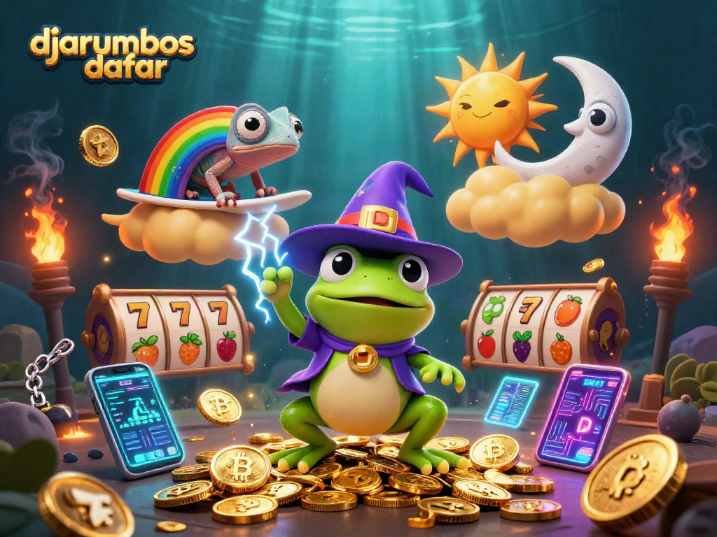 Engage in exciting gameplay with the vibrant djarumbos daftar illustration showcasing a magical casino scene.
