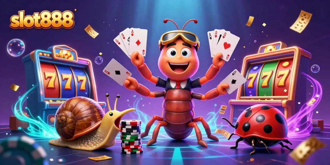 Menangkan jackpot slot888 dengan dealer kartun 3D dan elemen kasino berwarna-warni.
