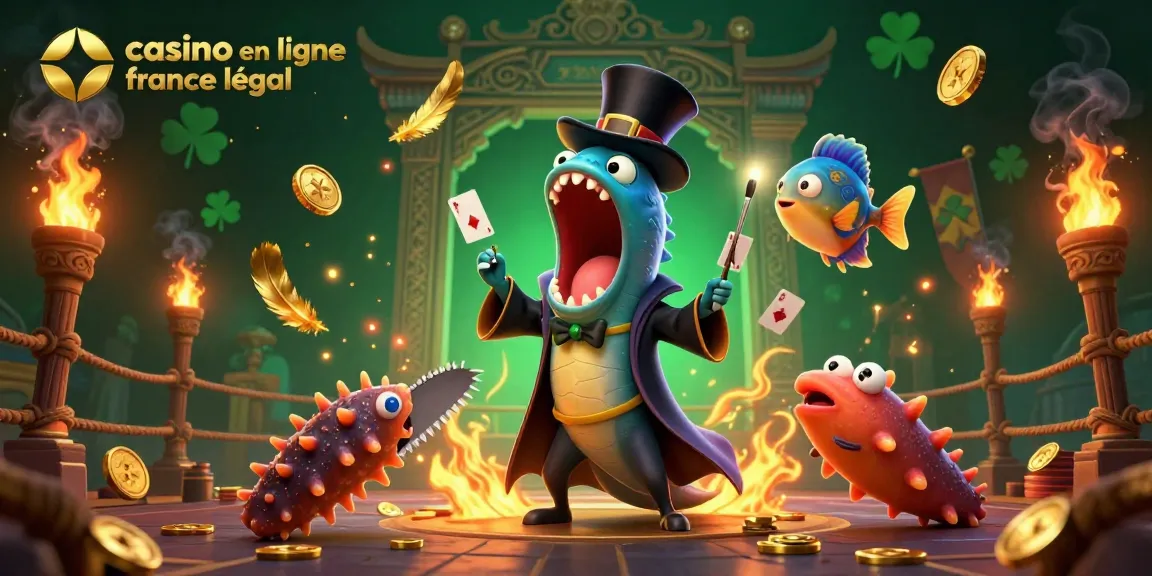 Plongez dans l'univers du casino en ligne France légal avec un spectacle magique aquatique où une anguille et un poisson d'angler fascinent!