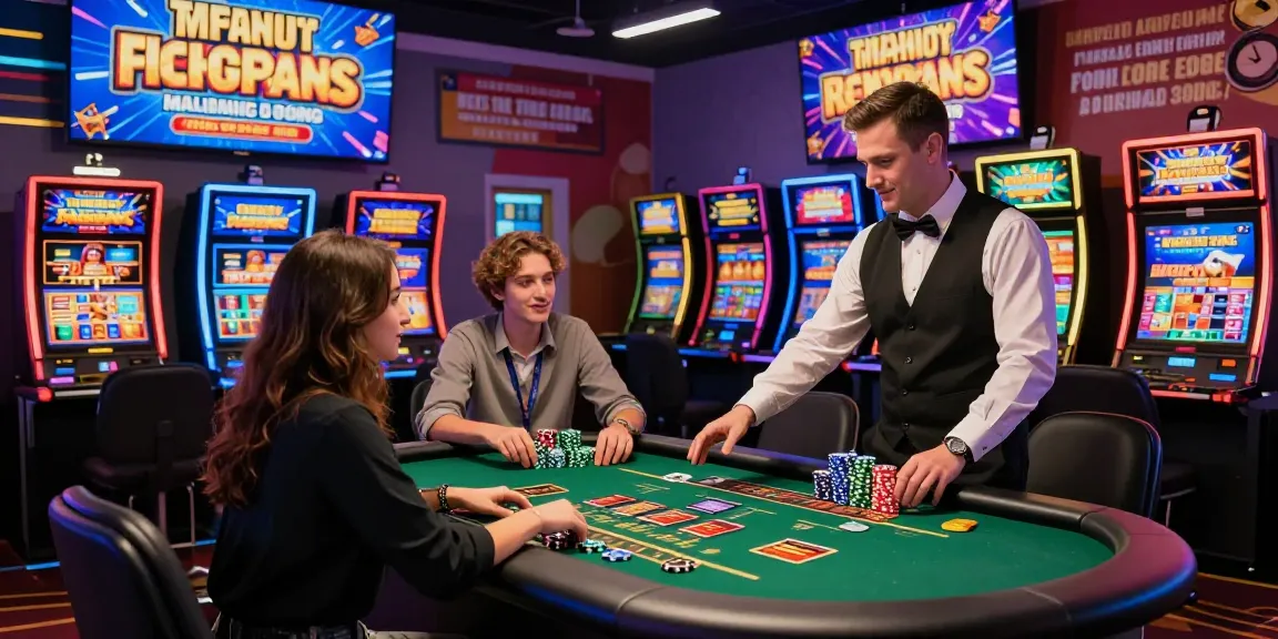 Engaged players at a dynamic casino that accepts credit cards, enjoying games and promotions.