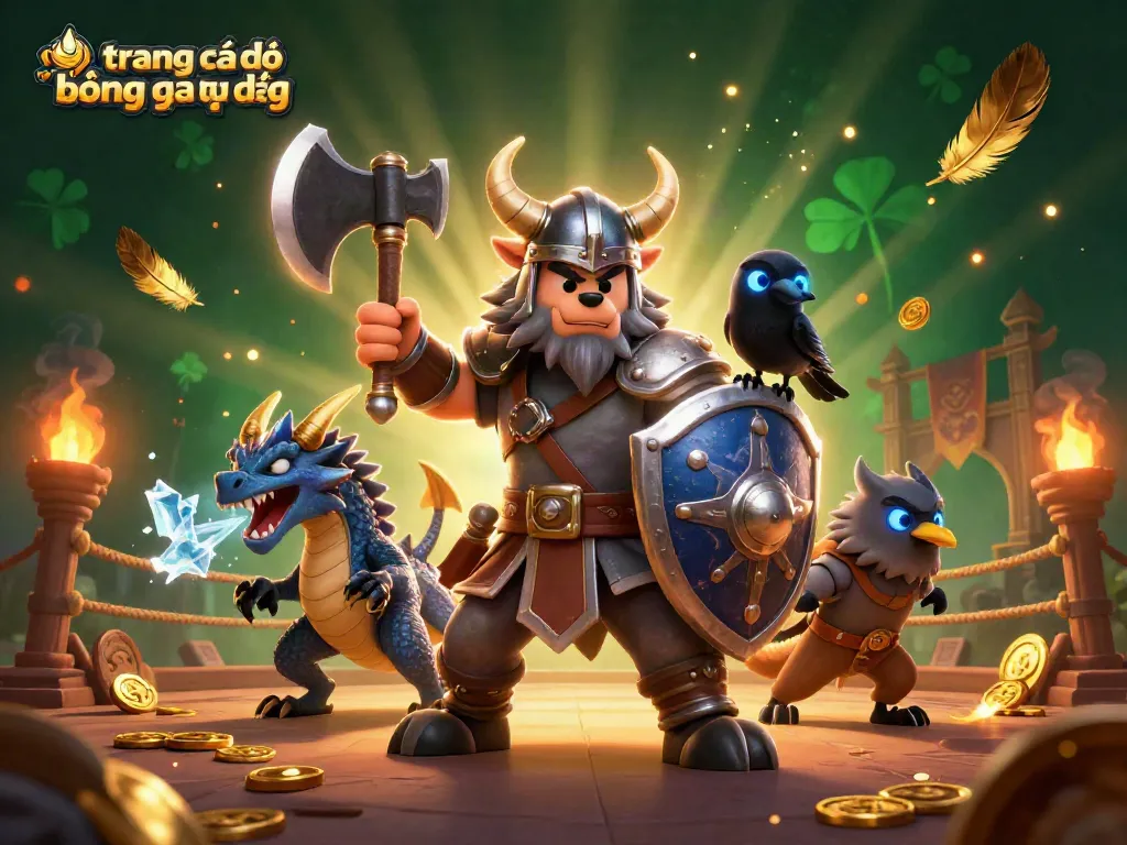 Trải nghiệm trang cá độ bóng đá trực tiếp với chiến binh Viking và rồng trong trận đấu hấp dẫn