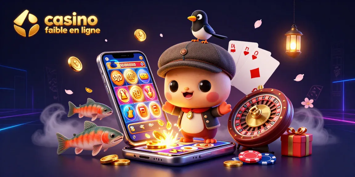 Visualisation d'un casino fiable en ligne avec Nessie et des éléments de jeux colorés, pièces d'or et ambiance festive.