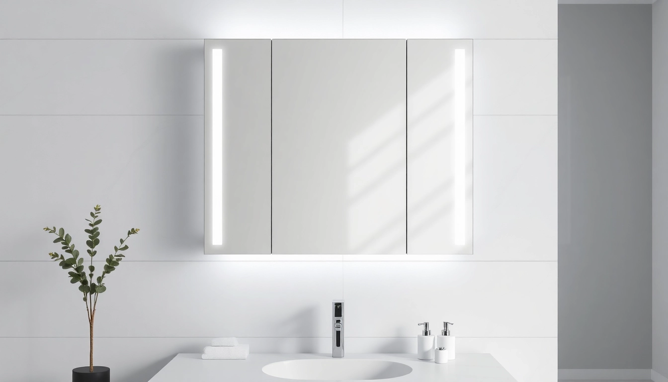 Transform your space with a stylish led bathroom mirror cabinet showcasing sleek design.