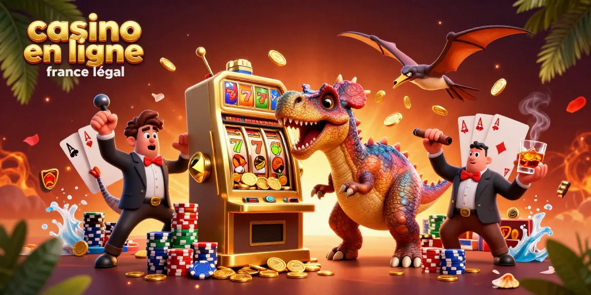 Jouer au casino en ligne France légal avec un pachycéphalosaur affrontant une machine à sous dorée.