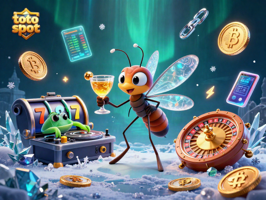 Engage with exciting toto slot gameplay in a vibrant 3D illustration featuring unique casino elements.
