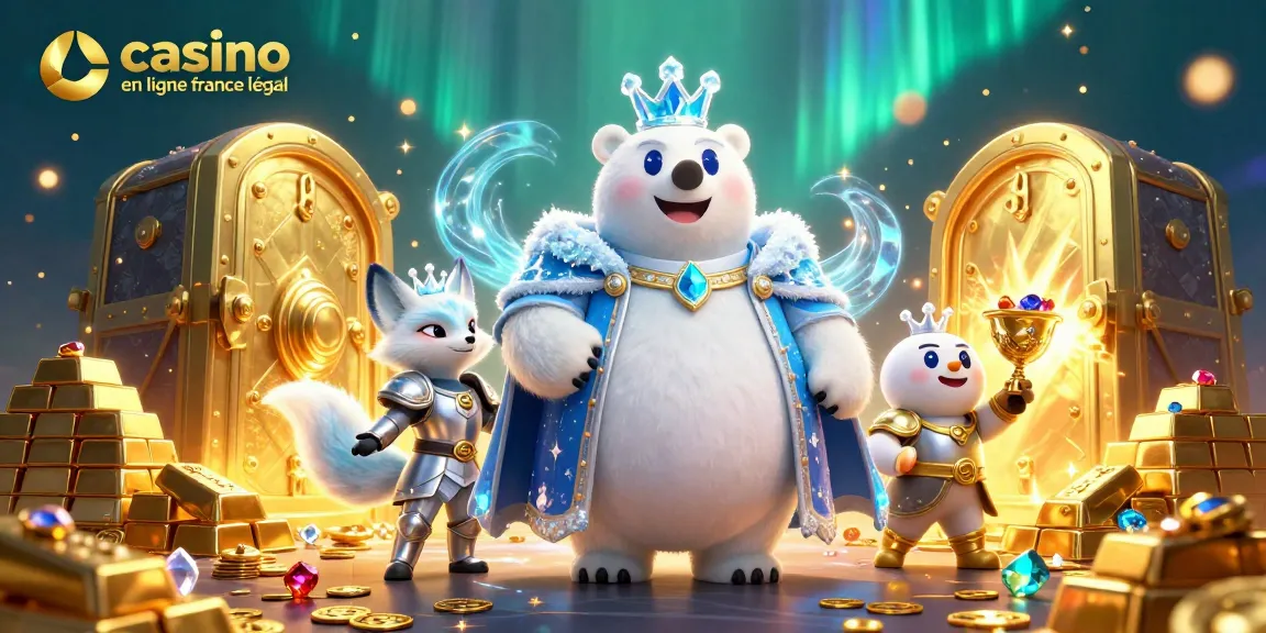 Jouez au casino en ligne France légal avec un roi des glaces et un renard d'argent dans une scène de jeu palpitante.