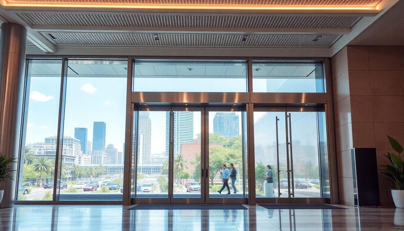 Enhancing access with Evolution Entrance Systems featuring modern glass installations in urban settings.