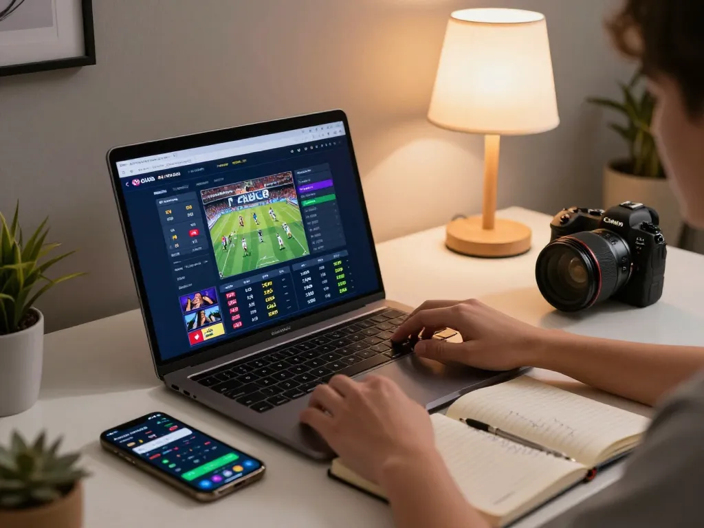 Placing bets on Golbos Agen Bola parlay showcased in a modern online sports betting setup