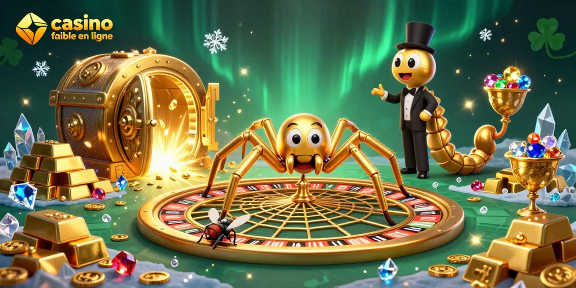 Jouez dans un casino fiable en ligne avec une toile de roulette et des richesses scintillantes.