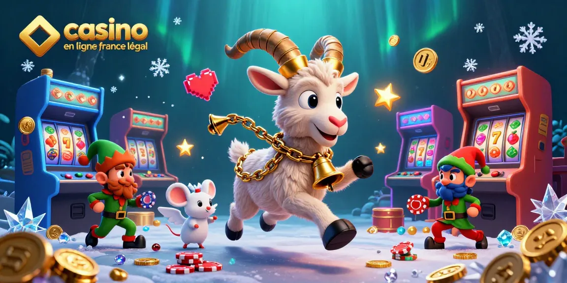 Profitez des jeux de casino en ligne France légal avec un Krampus animé à la tête de la scène festive.