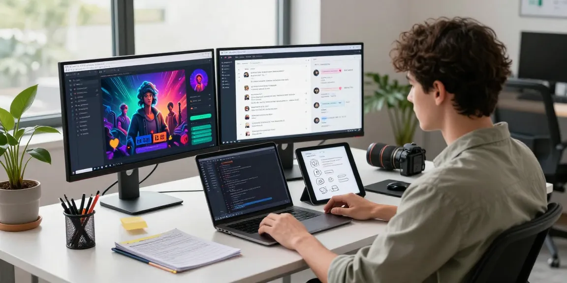 Developer creating interactive features on CrushonAI’s platform in a modern workspace.