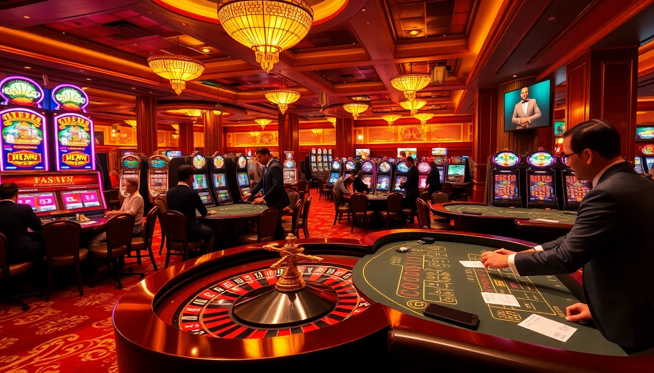 Découvrez l'atmosphère énergique du casino en ligne 2026 avec des joueurs profitant de jeux et de machines à sous vibrantes.