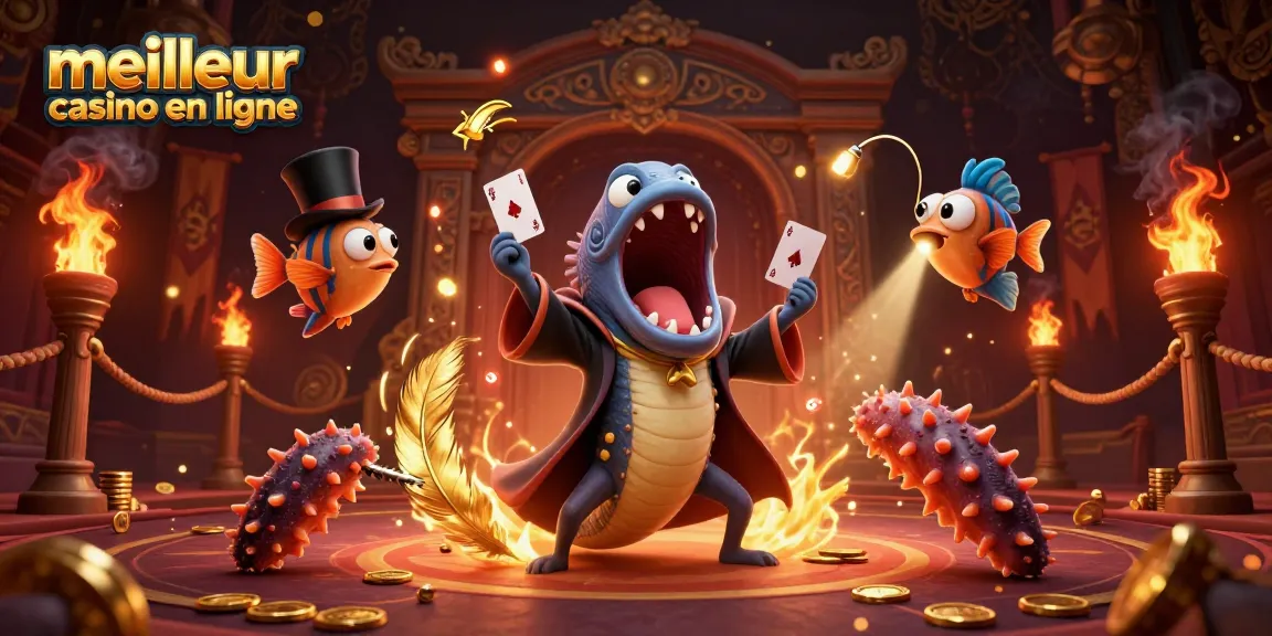 Le meilleur casino en ligne brille avec des personnages marins cartoonesques animés, captivant les joueurs.