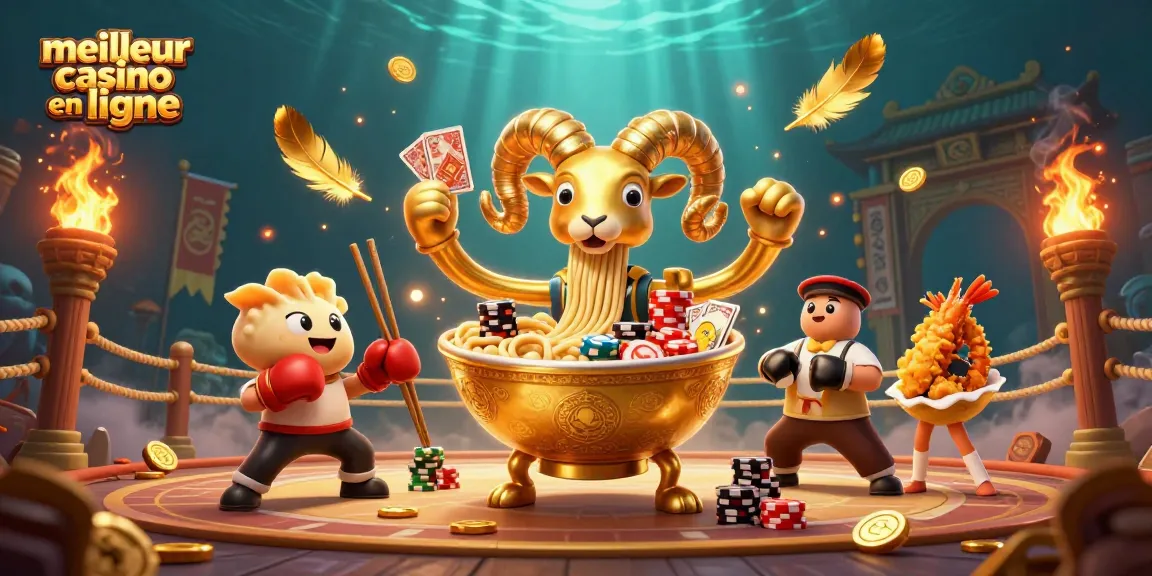 Visuellement captivant, le meilleur casino en ligne avec des cartes et des jetons au milieu d'une arène dynamique.