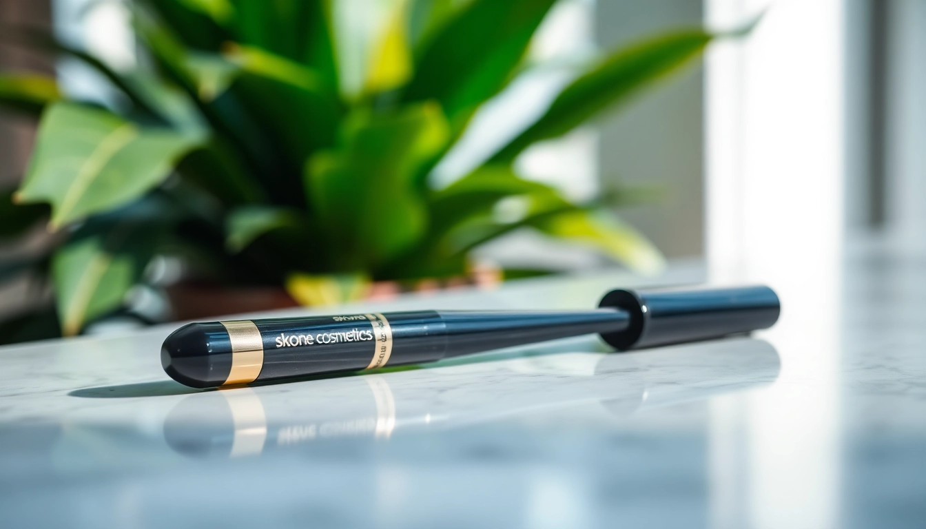 Enhance your look with the precision of skone cosmetics brow wand featuring a sleek and elegant design.