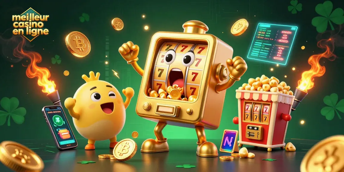 Le meilleur casino en ligne propose des jackpots alors que des machines à sous et une machine à pop-corn célèbrent.