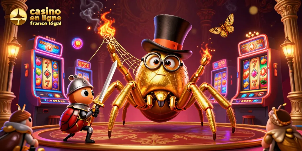 Explorez la magie du casino en ligne France légal avec cette illustration captivante de créatures ludiques.