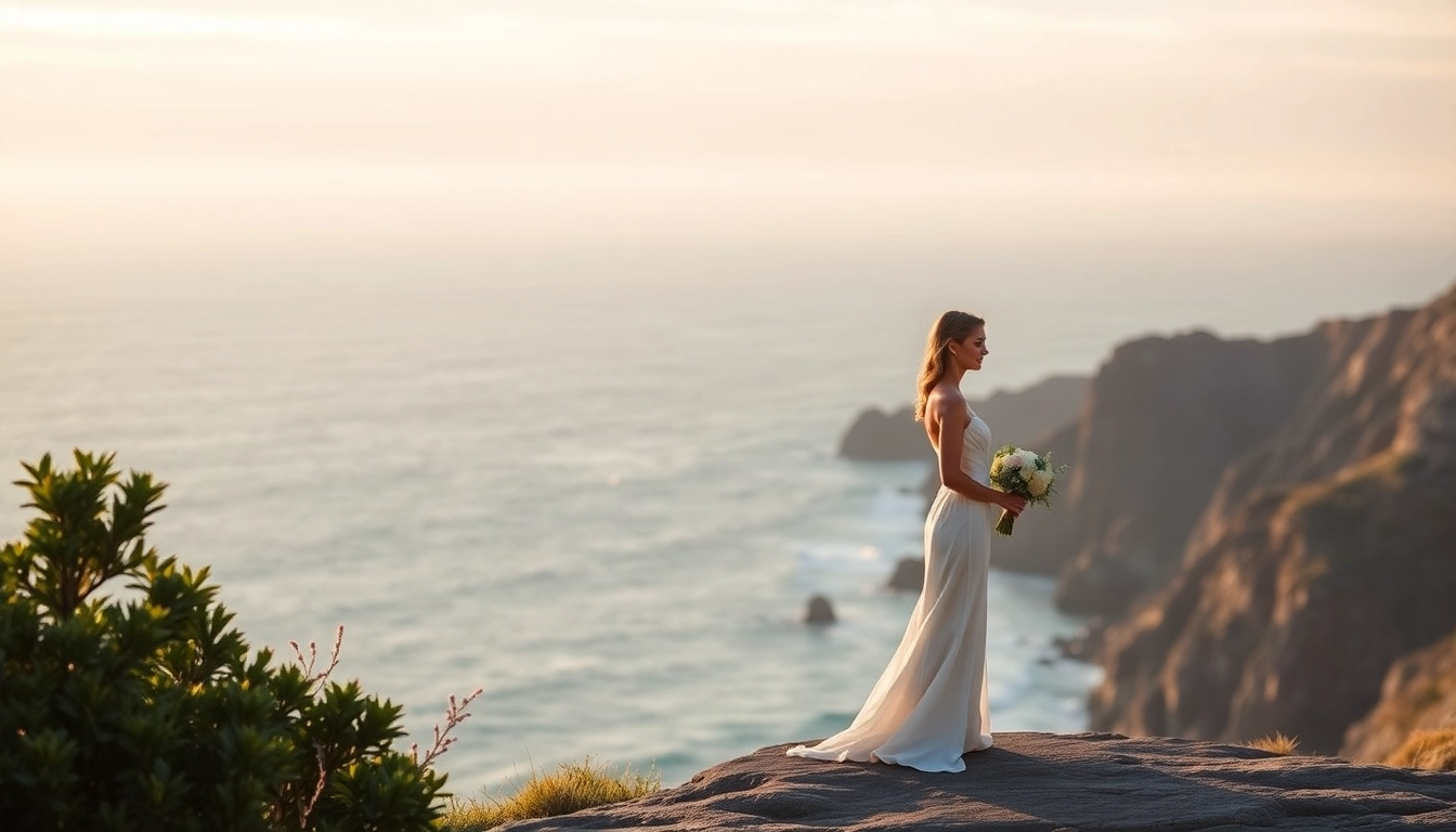 Couple exchanging vows during a breathtaking Big Sur wedding photography session.
