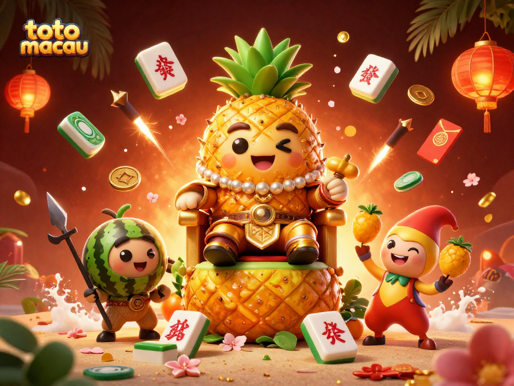 Win big at toto macau by discovering vibrant casino action with a golden pineapple king and engaging characters.
