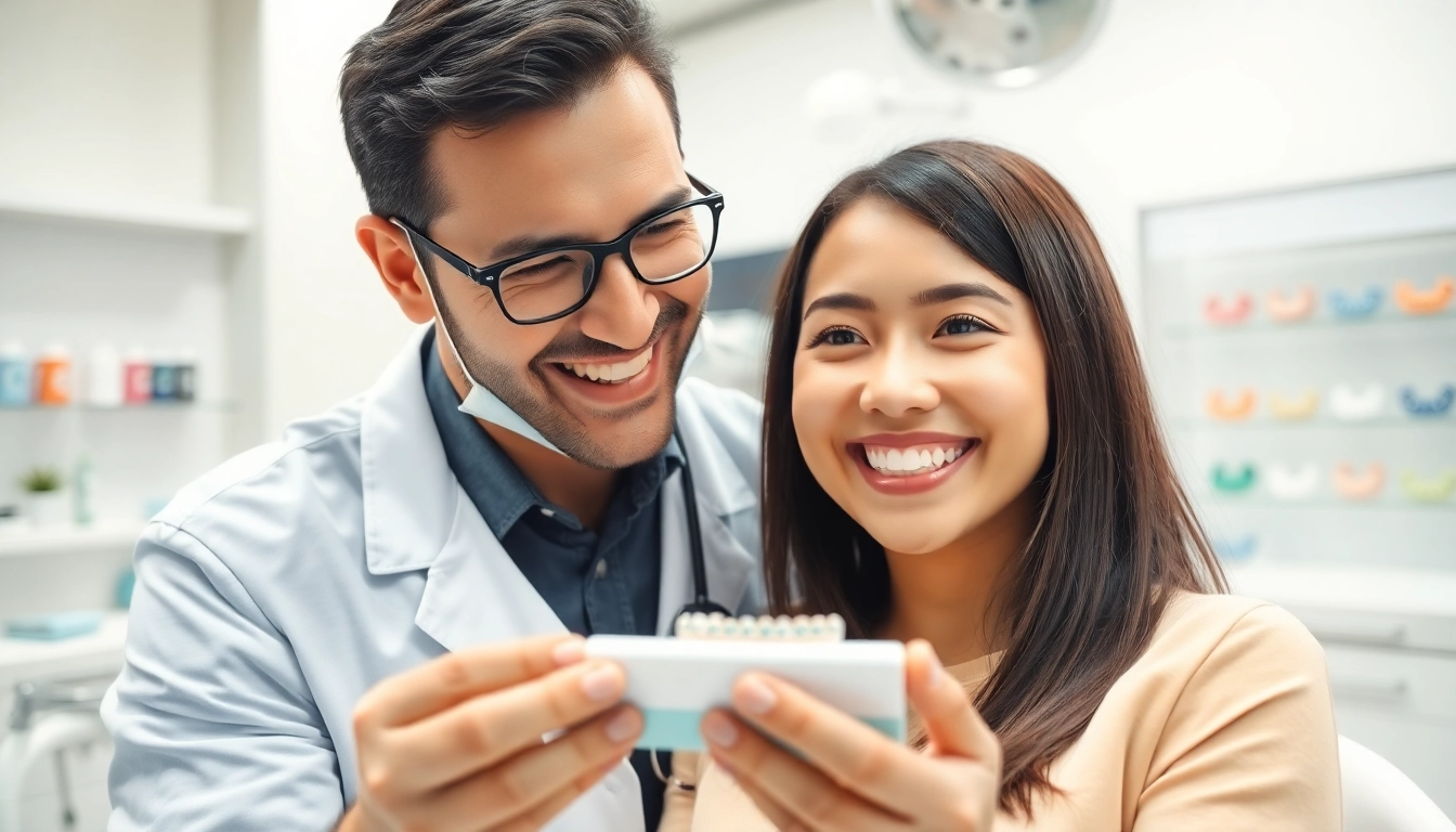 Engaging orthodontics consultation with a friendly orthodontist in a modern clinic.