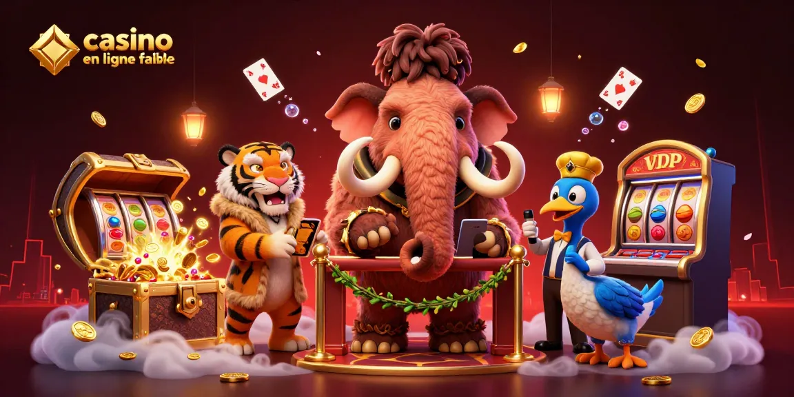 Jouez sur un casino en ligne fiable avec l'illustration dynamique de personnages divertissants.