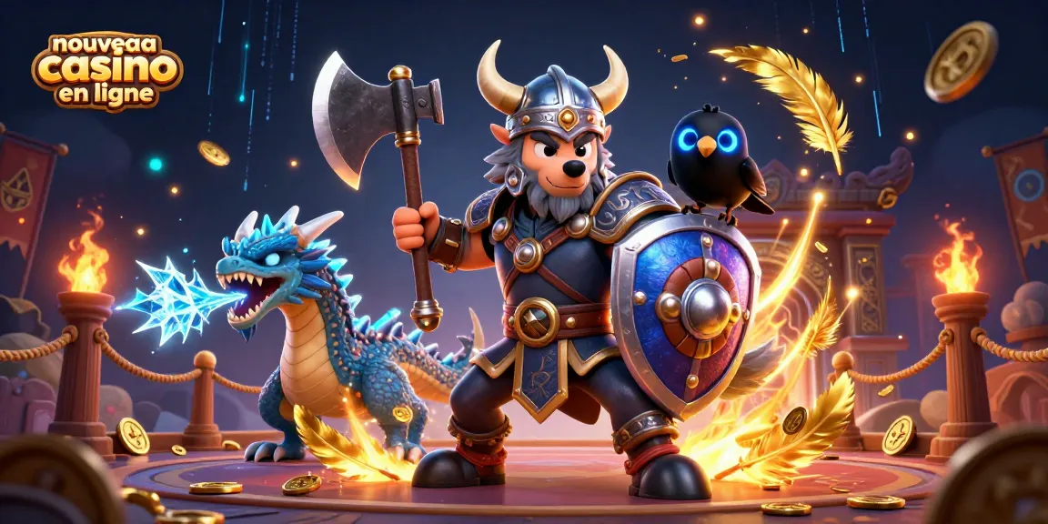Le nouveau casino en ligne propose des aventures palpitantes avec un guerrier viking et un dragon.