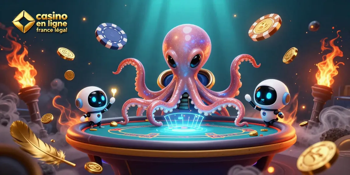 Jouez à des jeux passionnants sur le casino en ligne légal en France avec un octopus extraterrestre expert et son robot compagnon!