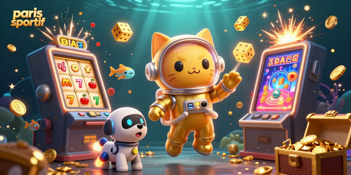 Vivez l'excitation du paris sportif avec un chat astronaute et un chien robot dans une scène dynamique.