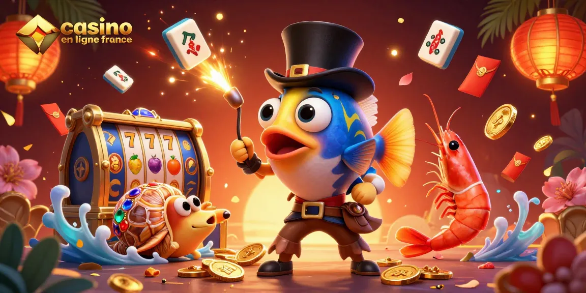 Jouer au casino en ligne France avec des poissons des profondeurs illuminés par des pièces d'or scintillantes.