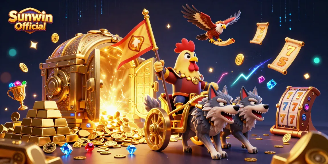 Experience thrilling gameplay with Sunwin Official in this vibrant casino illustration.