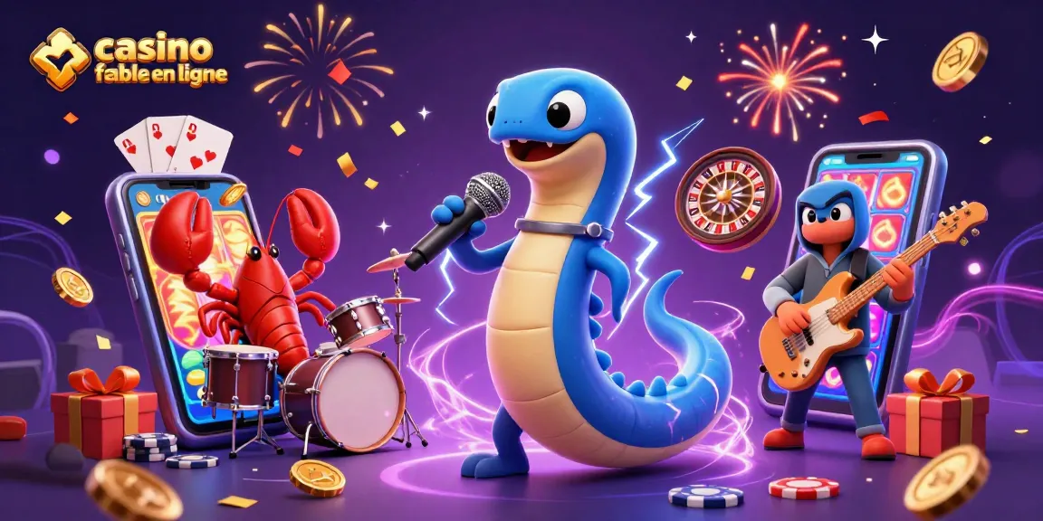 Visitez un casino fiable en ligne avec des personnages sous-marins festifs et des jeux de casino colorés.