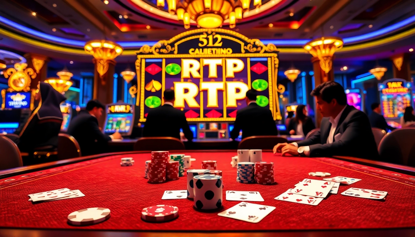 Experience excitement with high RTP Pragmatic Play games at a luxury casino table.