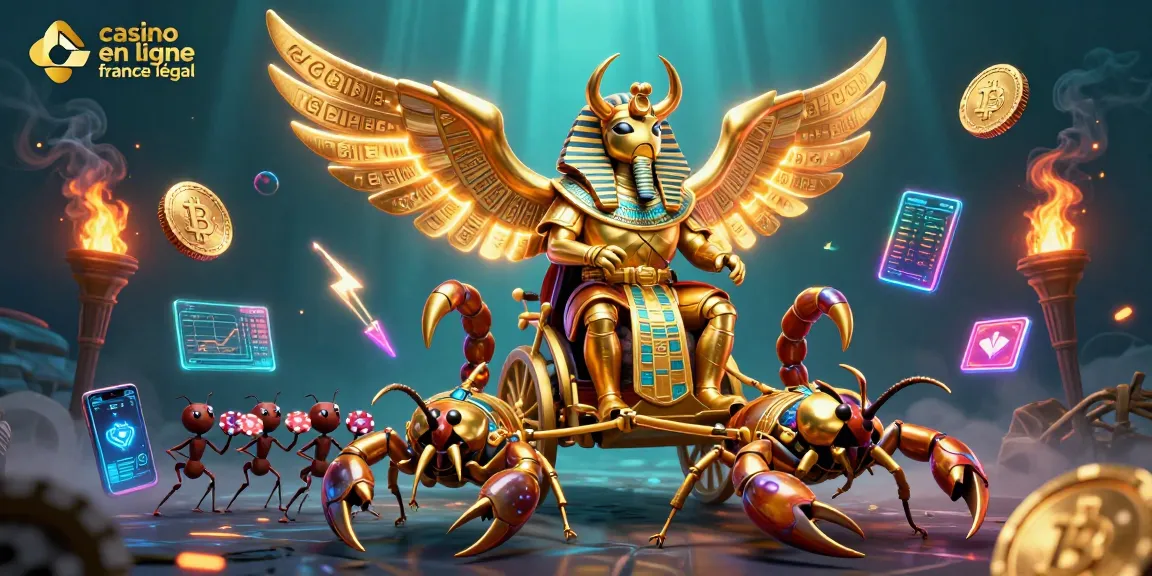 Plongez dans le monde du casino en ligne légal en France avec cette scène immersive et animée, pleine d'action et de détails captivants.