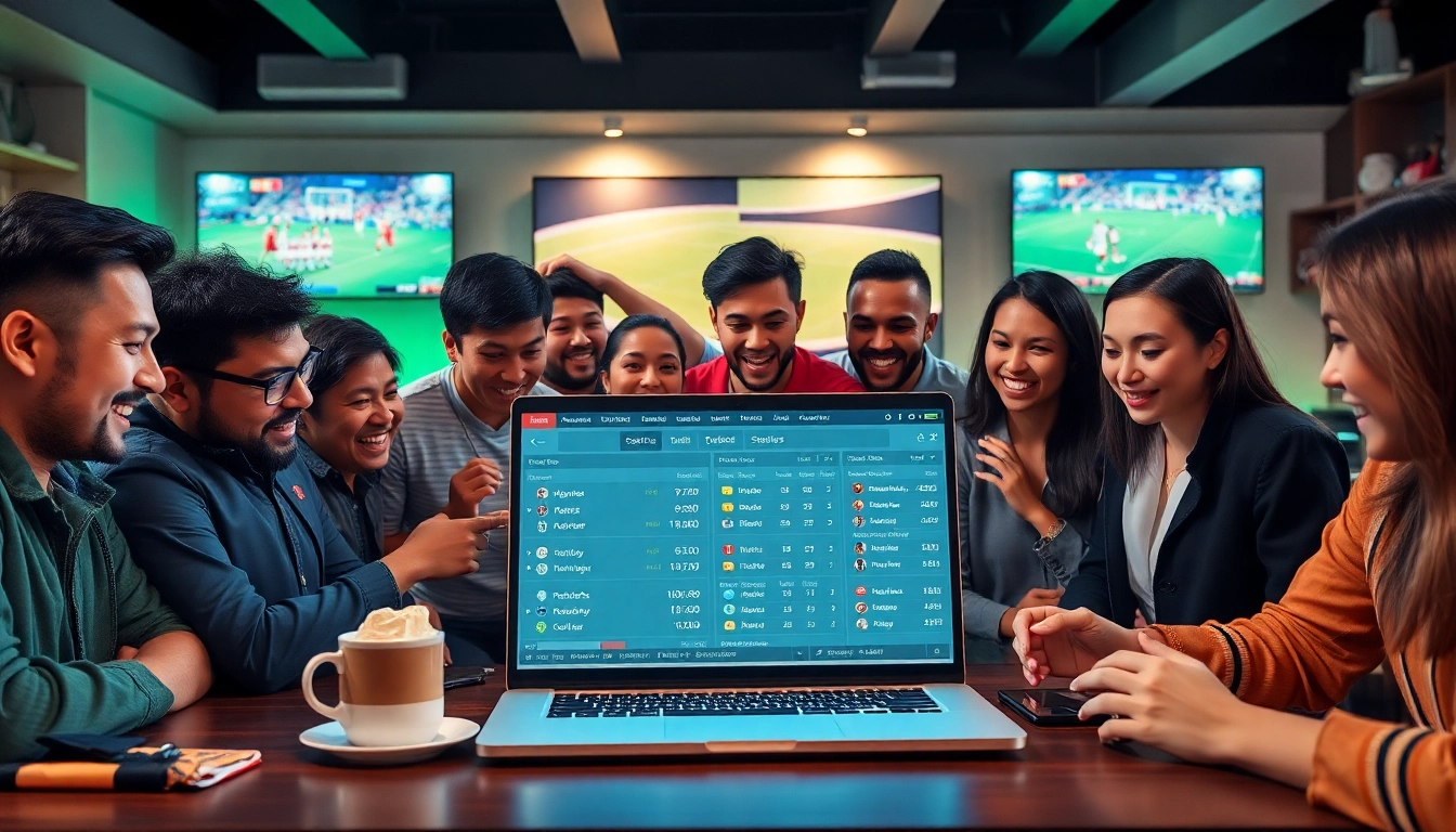 Kèo nhà cái live betting analysis with diverse individuals engaged in sports betting.