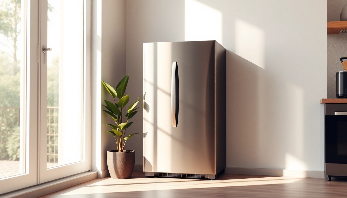 Explore the features of an affordable mini fridge and freezer in a stylish kitchen setting.