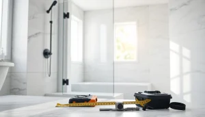 Poser la paroi de douche sirhona dans un cadre de salle de bain moderne avec finition en verre transparent.