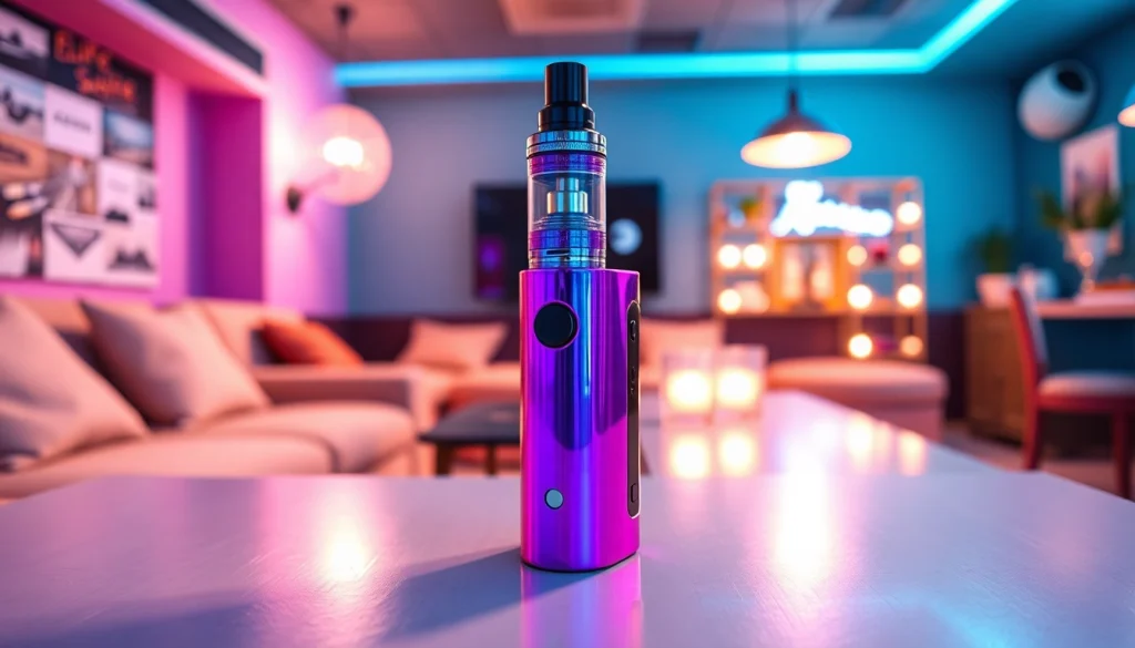Elfbar in einem modernen Vaping-Ambiente mit einem eleganten Design und einladender Atmosphäre.