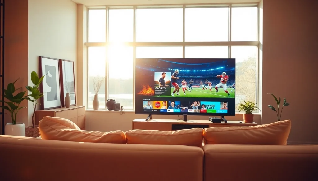 Watch engaging content on iron tv in a stylish living room setting with vibrant colors.
