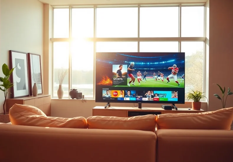 Watch engaging content on iron tv in a stylish living room setting with vibrant colors.