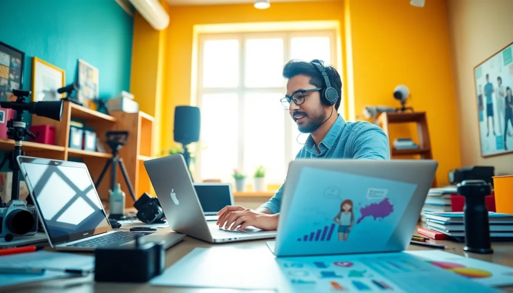 Learn how to get paid for content creation fast with creative strategies in a lively workspace.